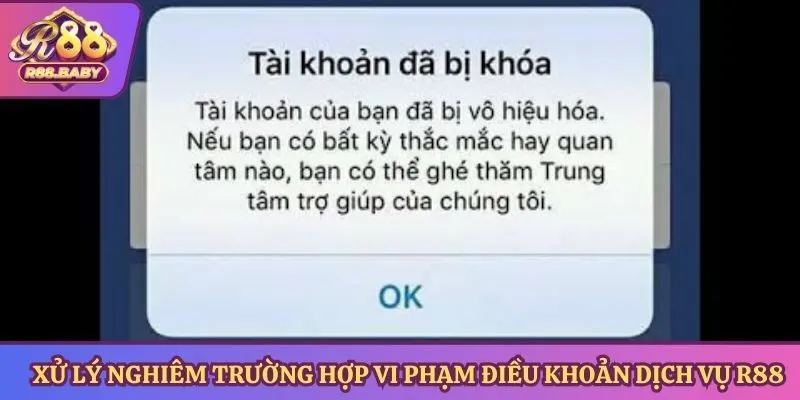 Xử lý nghiêm trường hợp vi phạm điều khoản dịch vụ R88